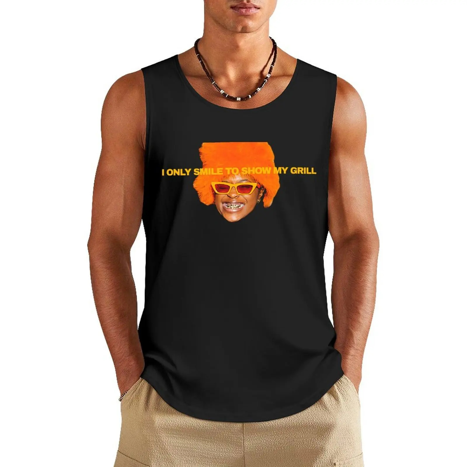 Tierra Whack Merch Smile/grill Tee Tank Top new in tops & t-shirt sleeveless Men's t-shirts anime top Sportswear for men
Tierra Whack Merch Smile/grill Tee Tank Top new in tops & t-shirt sleeveless Men's t-shirts anime top Sportswear for men
