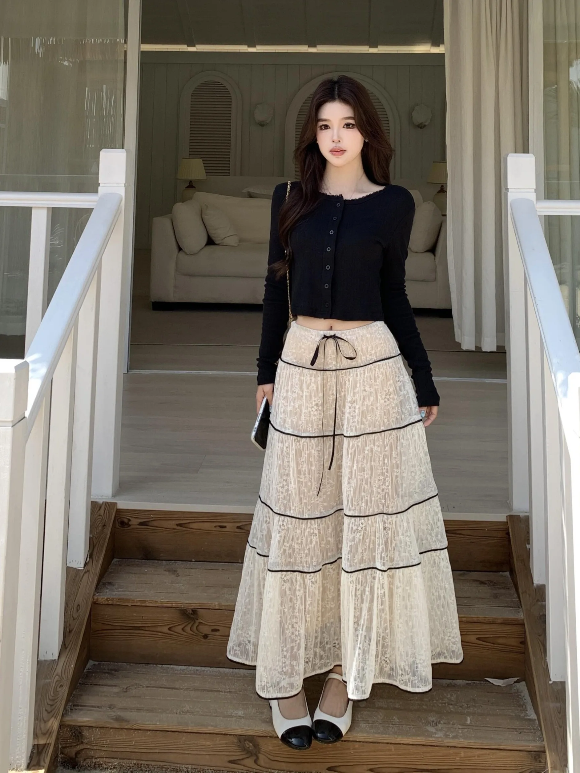 plus Size Fashion Set Korean Style Lace Splicing Dark Patterned Mid-Length A-Line Skirt And Top Spring New Design Sensation
plus Size Fashion Set Korean Style Lace Splicing Dark Patterned Mid-Length A-Line Skirt And Top Spring New Design Sensation