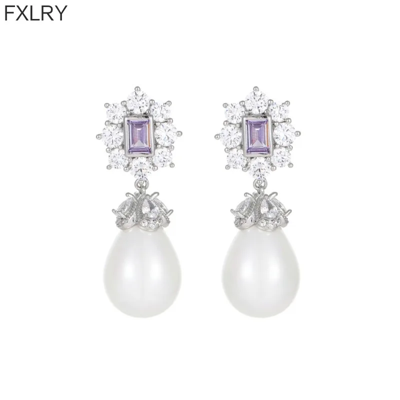 FXLRY Niche Light Luxury Elegant Elegant Pearl S925 Silver Needle Retro Water Drop Earrings for Women
FXLRY Niche Light Luxury Elegant Elegant Pearl S925 Silver Needle Retro Water Drop Earrings for Women