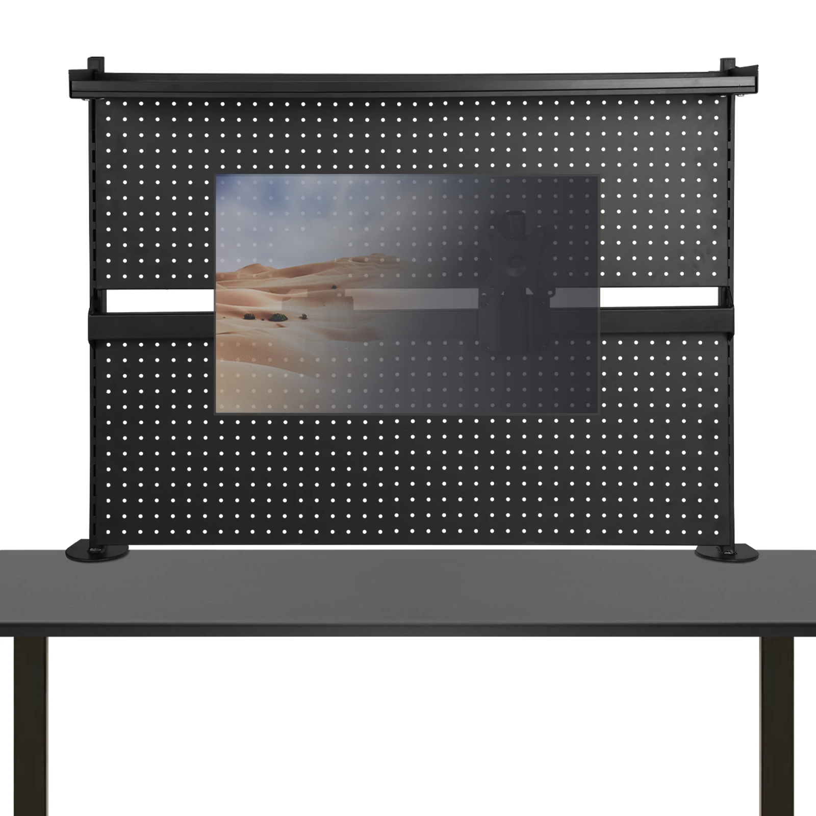 Steel Stand Pegboard with Monitor Stands Computer Accessories Clamp On Desk Organizer Shelf 51 X 34 Inch for Dorm Office Home
Steel Stand Pegboard with Monitor Stands Computer Accessories Clamp On Desk Organizer Shelf 51 X 34 Inch for Dorm Office Home