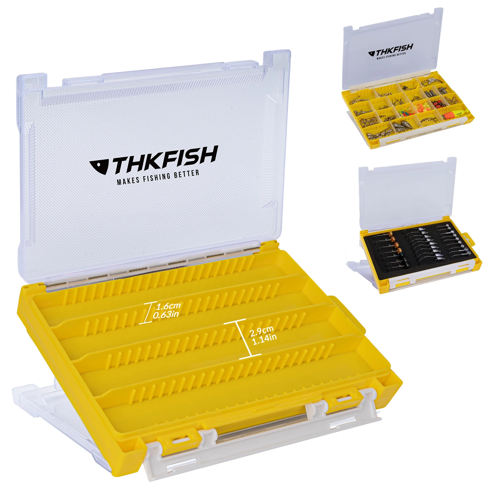 1pcs Double Sided Fishing Tackle Box Waterproof Fishing Lures Hook Storage Boxes Adjustable Plastic Fishing Gear Box
1pcs Double Sided Fishing Tackle Box Waterproof Fishing Lures Hook Storage Boxes Adjustable Plastic Fishing Gear Box