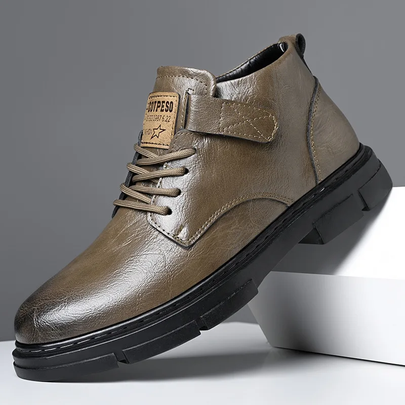 2023 Men Shoes Autumn Winter Casual Korean Low Top Men's Shoes Thick Sole Breathable British Fashion Trend Work Wear Boots
2023 Men Shoes Autumn Winter Casual Korean Low Top Men's Shoes Thick Sole Breathable British Fashion Trend Work Wear Boots