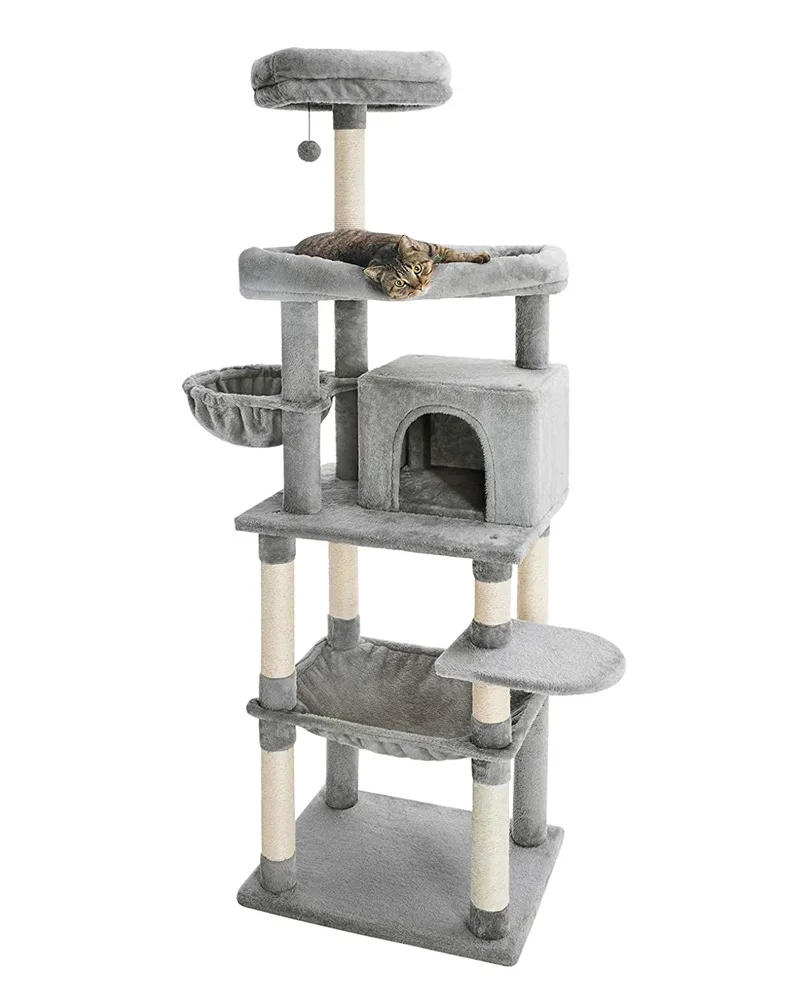 Cat climbing frame, solid wood, cat nest scratching board sisal multi-storey luxury villa
Cat climbing frame, solid wood, cat nest scratching board sisal multi-storey luxury villa