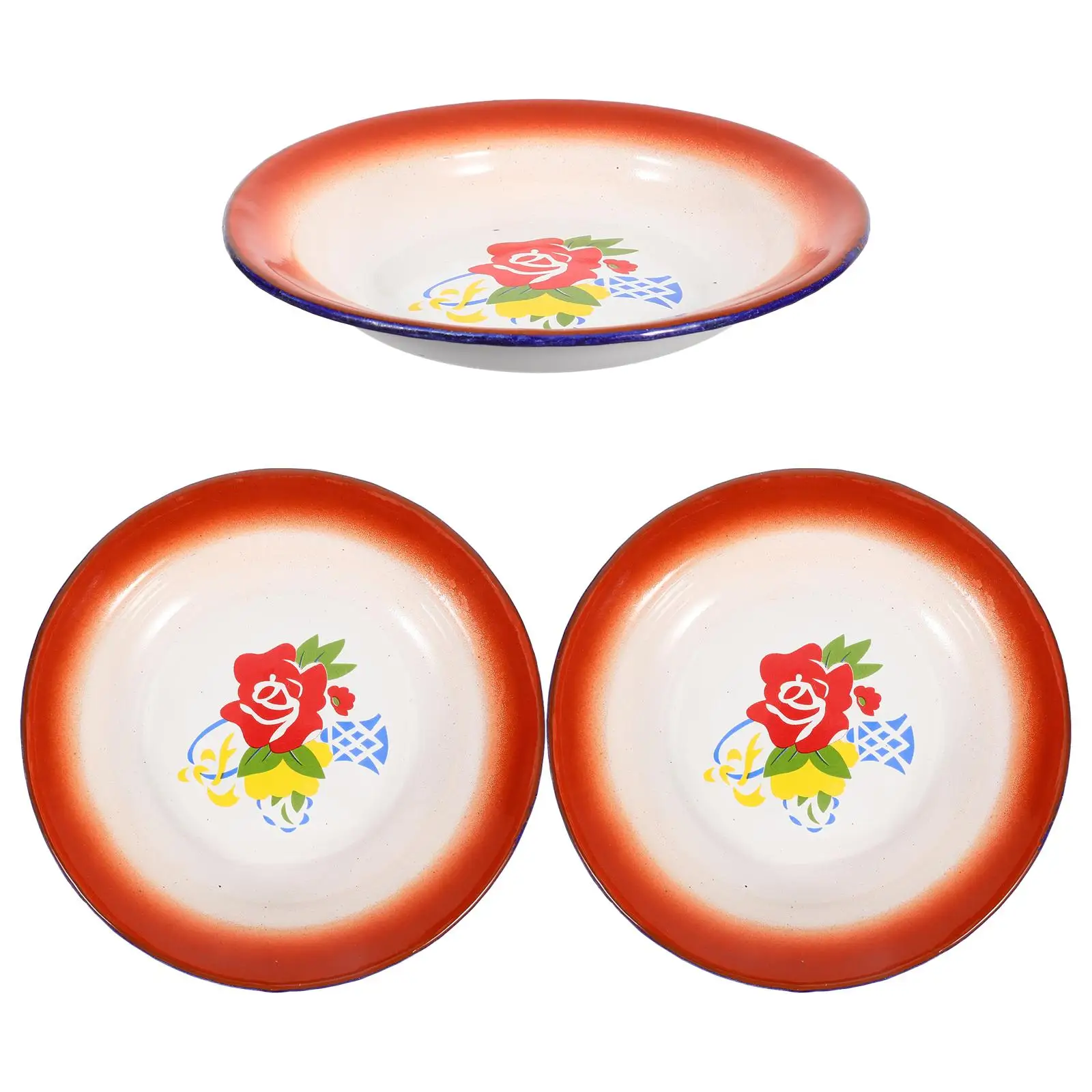 3 Pcs Enamel Plates 16CM Vintage Chinese Style Flower Pattern Red Color Fruit Snack Dessert Serving Tray Plate Set
3 Pcs Enamel Plates 16CM Vintage Chinese Style Flower Pattern Red Color Fruit Snack Dessert Serving Tray Plate Set