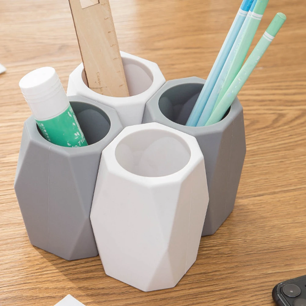 Silicone Geometric Pen Holder Multi functional Desk ganizer Stationery Storage Bucket Pencil Cup Table Sundries Holder Gift Idea
Silicone Geometric Pen Holder Multi functional Desk ganizer Stationery Storage Bucket Pencil Cup Table Sundries Holder Gift Idea