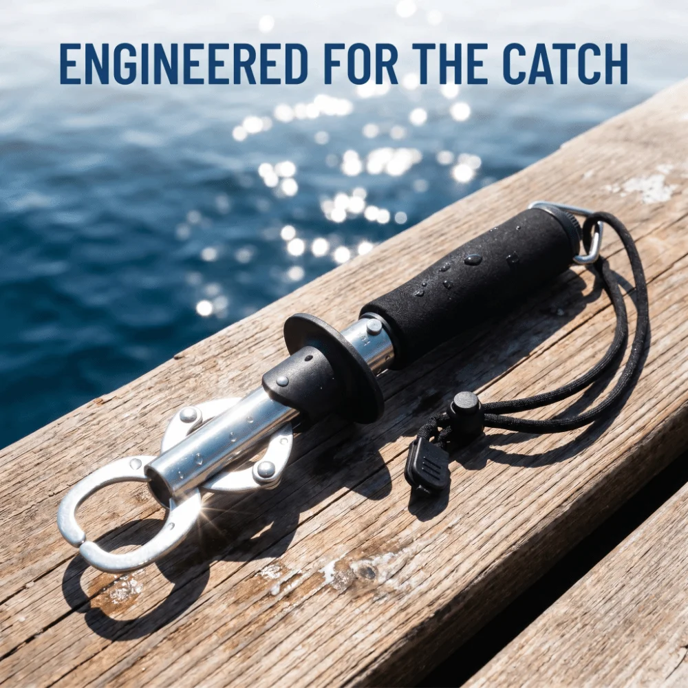 Portable Stainless Steel Fish Lip Gripper 9.45inch EVA Handle Fish Lip Grabber with Strap Fish Grip Tool Professional Fishing
Portable Stainless Steel Fish Lip Gripper 9.45inch EVA Handle Fish Lip Grabber with Strap Fish Grip Tool Professional Fishing