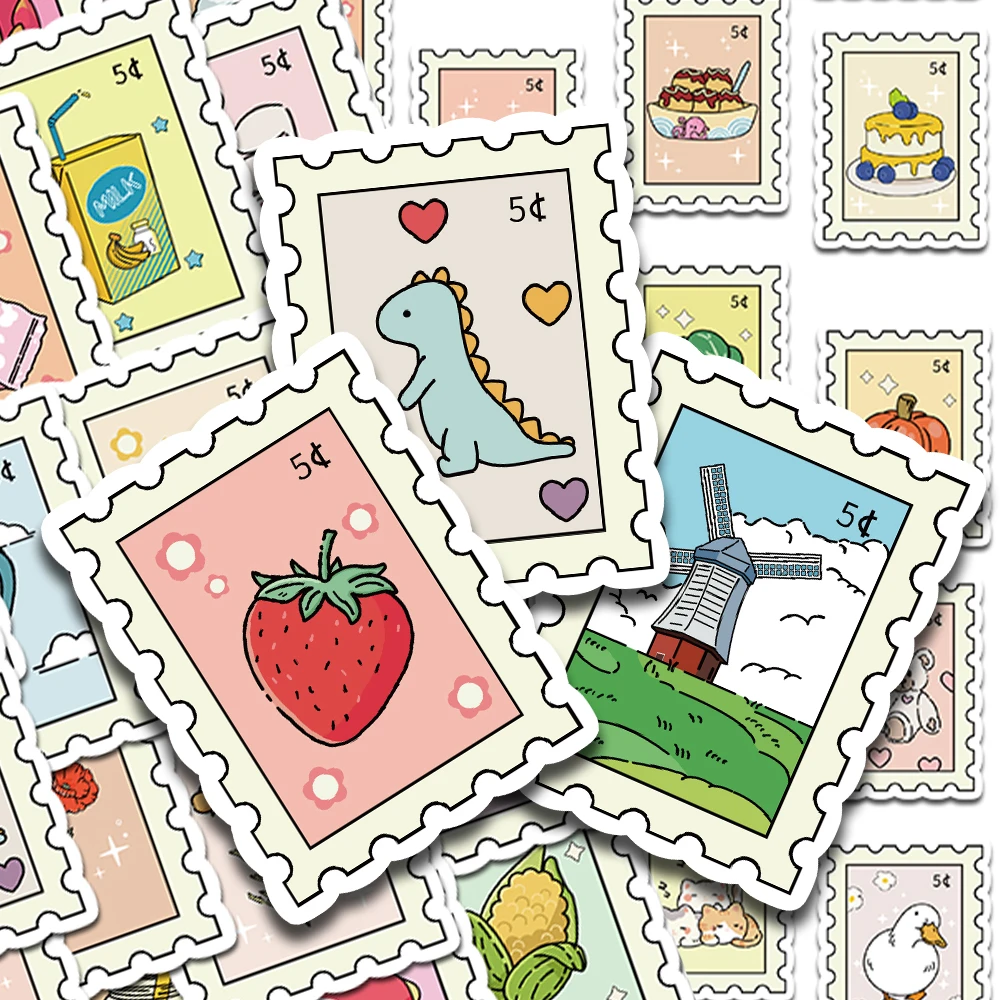 50pcs Cartoon Stamps Stickers Decals For Laptop Letter Scrapbook Luggage DIY Aesthetic Waterproof Stickers Creative Gifts
50pcs Cartoon Stamps Stickers Decals For Laptop Letter Scrapbook Luggage DIY Aesthetic Waterproof Stickers Creative Gifts
