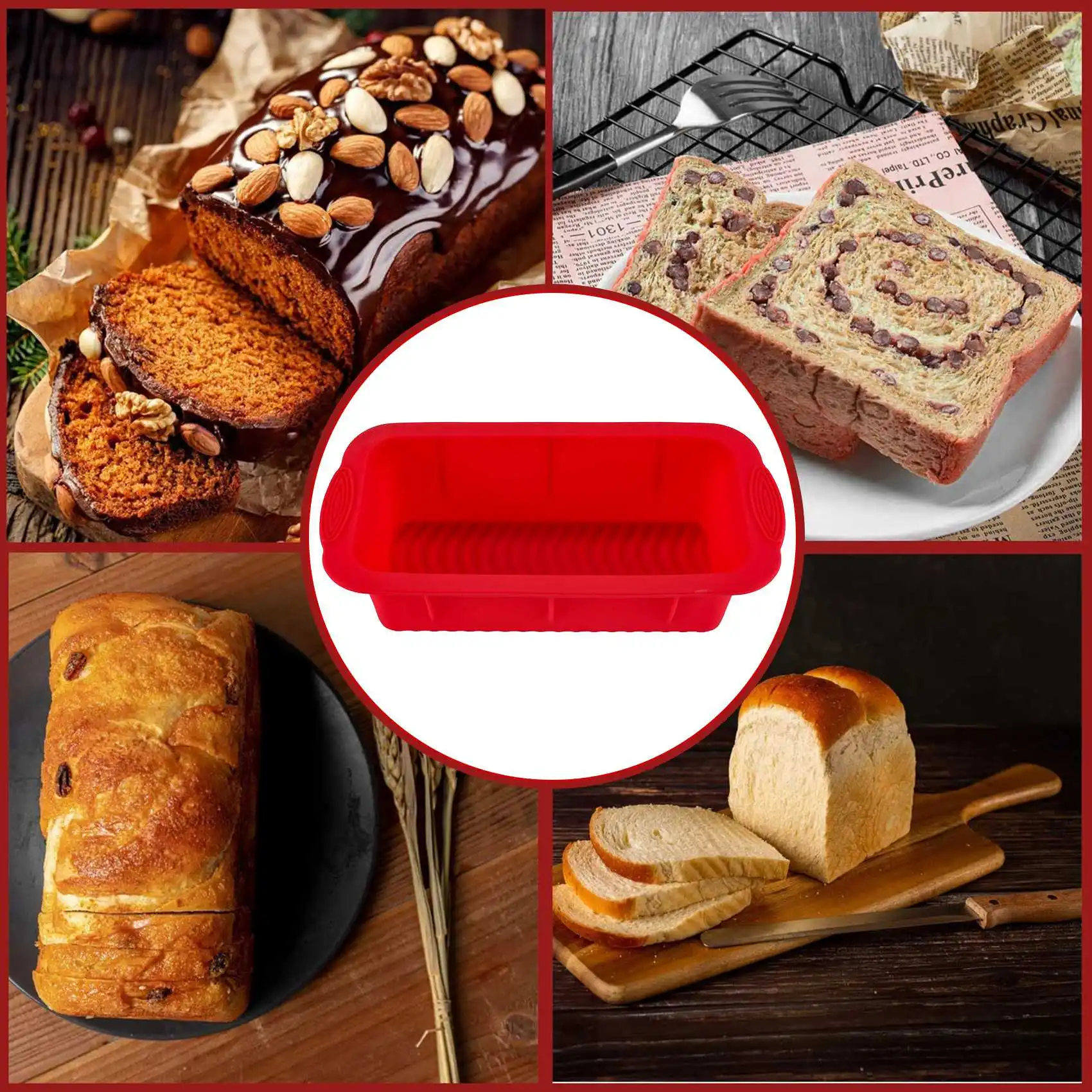 Practical-Silicone Loaf Tins Set Of 2,Bread Tins For Baking,Non Stick Baking Tray,Silicone Bread Tin Set,Bakeware Moulds Pan
Practical-Silicone Loaf Tins Set Of 2,Bread Tins For Baking,Non Stick Baking Tray,Silicone Bread Tin Set,Bakeware Moulds Pan