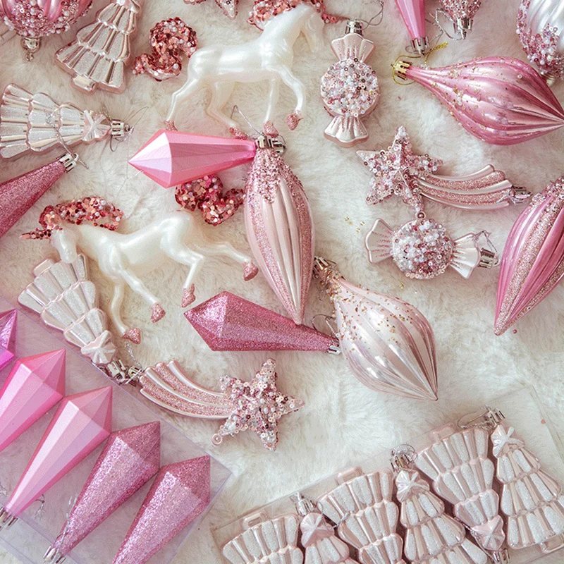 Christmas Ball Christmas Tree Decorative Color Ball Pink Star Candy Shape Sparkle Shining Little Gift from Friends Relatives
Christmas Ball Christmas Tree Decorative Color Ball Pink Star Candy Shape Sparkle Shining Little Gift from Friends Relatives