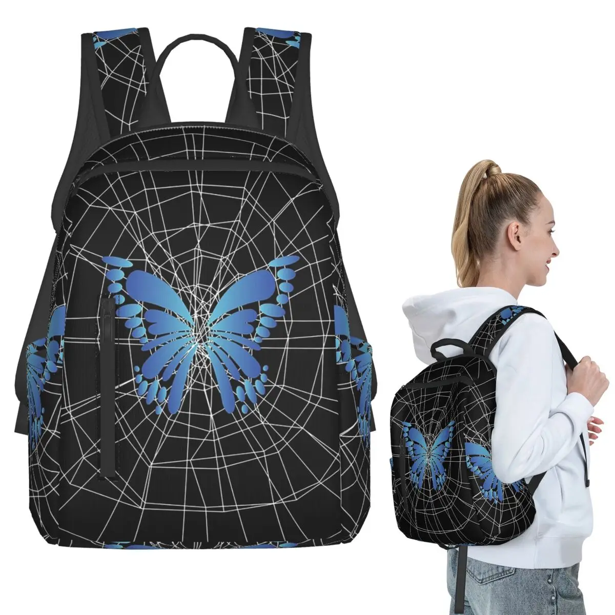 Gothic Spider Web Butterfly Backpack Student BookBag Kids School Bag Laptop Shoulder Bags Boys Girls
Gothic Spider Web Butterfly Backpack Student BookBag Kids School Bag Laptop Shoulder Bags Boys Girls