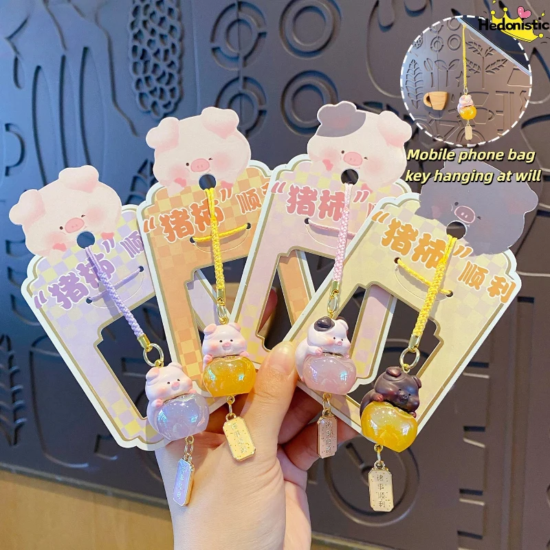 New cute 3D Exquisite Pig Shaped Mobile Phone Rope Keychain For Couple Backpack Wallet Car Decoration Acg Pendant Christmas Gift
New cute 3D Exquisite Pig Shaped Mobile Phone Rope Keychain For Couple Backpack Wallet Car Decoration Acg Pendant Christmas Gift