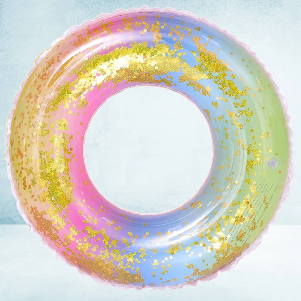 1pc PVC Rainbow Color Swimming Ring Gradient Color Sequins Semitransparent Swimming Ring Without Air Inflation Tool for Adults (
1pc PVC Rainbow Color Swimming Ring Gradient Color Sequins Semitransparent Swimming Ring Without Air Inflation Tool for Adults (