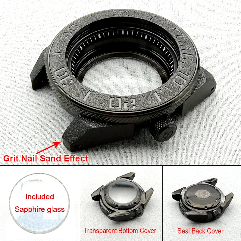 Grit Nail Sand Effect 45mm Mod SRPF Samurai Series Watch Case Fits NH35 NH36 7S Movement 20ATM Waterproof Watch Cases Custom
Grit Nail Sand Effect 45mm Mod SRPF Samurai Series Watch Case Fits NH35 NH36 7S Movement 20ATM Waterproof Watch Cases Custom