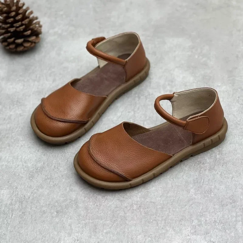 Johnature Retro Handmade Soft Leather Flat Sandals 2026 Summer New Casual Versatile Comfortable Soft Sole Women's Shoes
Johnature Retro Handmade Soft Leather Flat Sandals 2026 Summer New Casual Versatile Comfortable Soft Sole Women's Shoes
