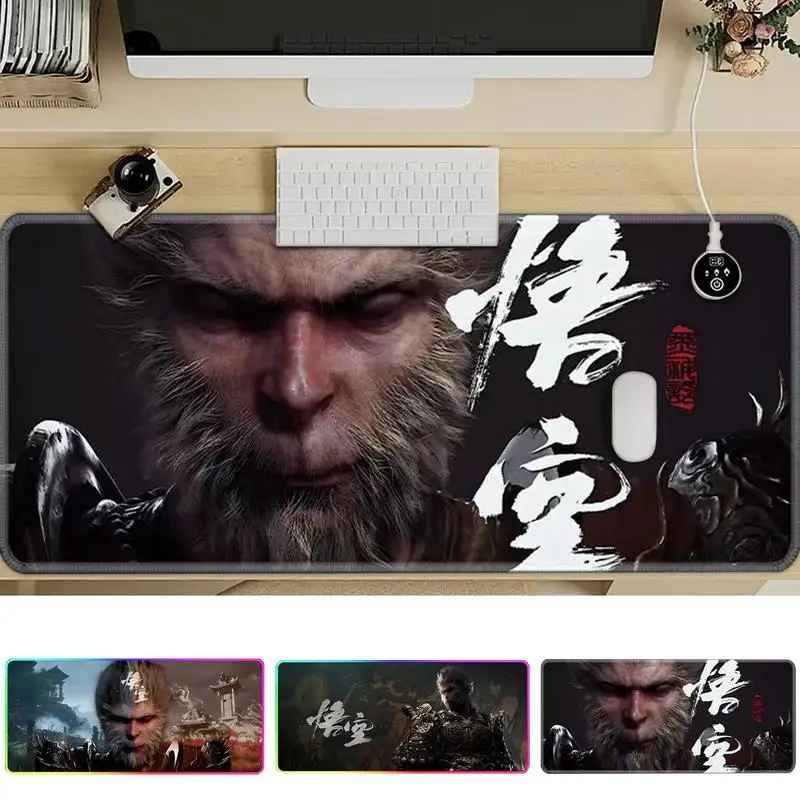 Черный миф: Wukong 90x40 см Коврик для клавиатуры «Обезьяна Король», светящийся Настольный декоративный коврик, коврик для мыши для геймеров, аксессуары для ПК
Черный миф: Wukong 90x40 см Коврик для клавиатуры «Обезьяна Король», светящийся Настольный декоративный коврик, коврик для мыши для геймеров, аксессуары для ПК