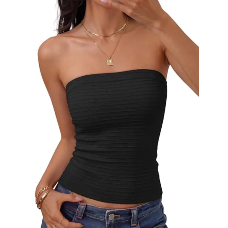 ZESICA Womens Summer Strapless Tube Tops 2026 Ribbed Knit Bandeau Crop Sweater Top Slim Fit Ruched Beach Vacation Outfits
ZESICA Womens Summer Strapless Tube Tops 2026 Ribbed Knit Bandeau Crop Sweater Top Slim Fit Ruched Beach Vacation Outfits