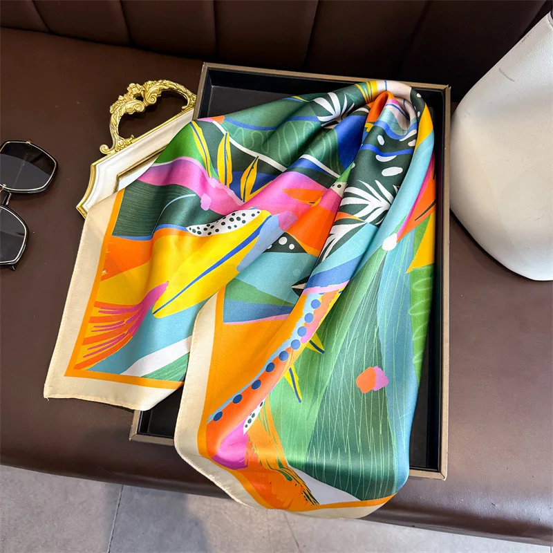 New Bandana Designer Silk Square Scarf Women Satin Shawl Wrap Hijab Female Hair Band Wrist Luxury Headkerchief 70*70cm Echarpe
New Bandana Designer Silk Square Scarf Women Satin Shawl Wrap Hijab Female Hair Band Wrist Luxury Headkerchief 70*70cm Echarpe