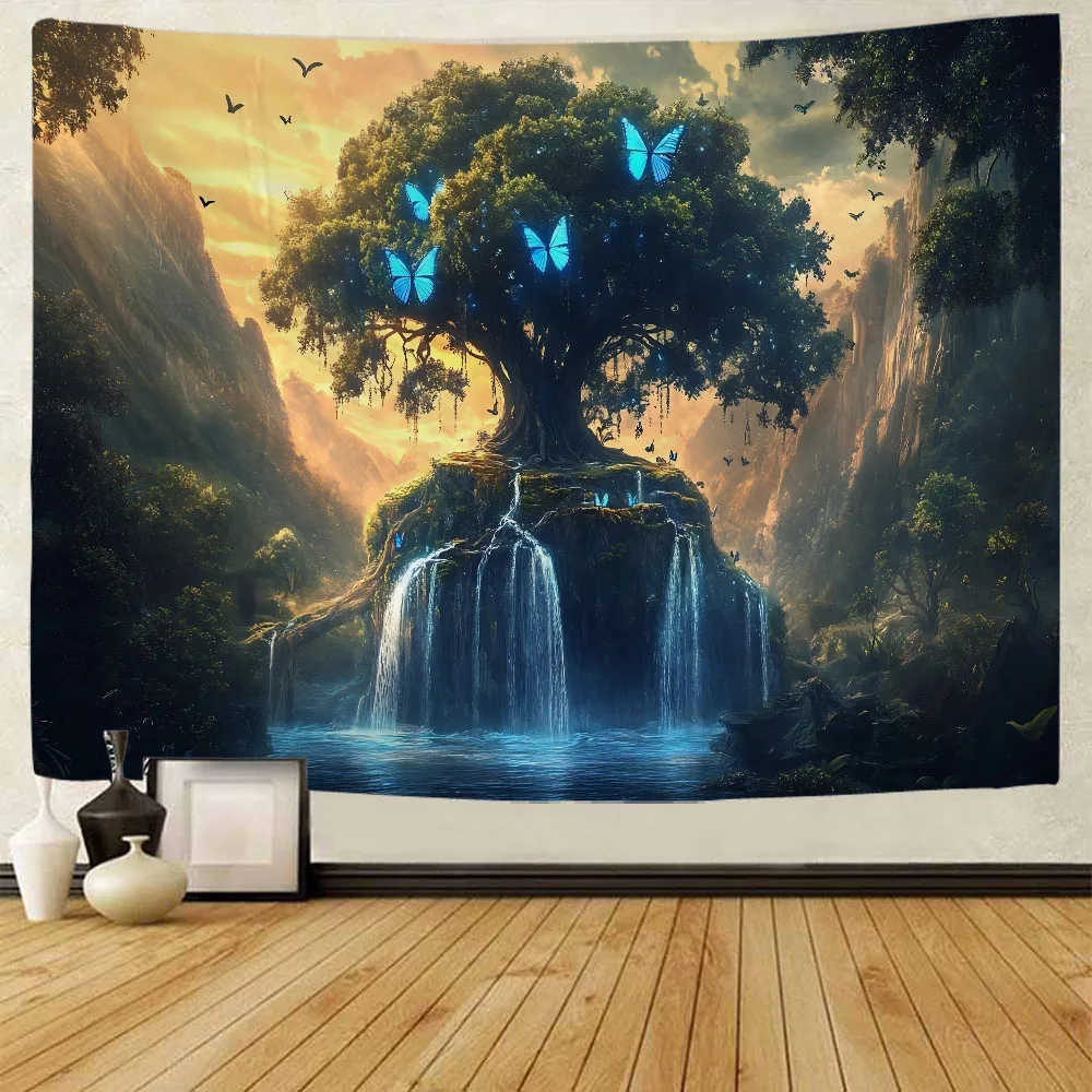Bedroom Forest Tapestry Green Tree of Life Wall Hanging Decoration Fairy Tale Magic Landscape Living Room Dormitory Poster
Bedroom Forest Tapestry Green Tree of Life Wall Hanging Decoration Fairy Tale Magic Landscape Living Room Dormitory Poster