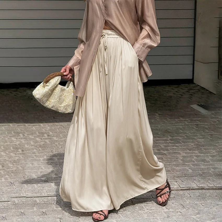Shpmishal French Style Wide Leg Pants Women Summer High Waist Drawstring Loose Fit Flowy Trousers Casual Outfit
Shpmishal French Style Wide Leg Pants Women Summer High Waist Drawstring Loose Fit Flowy Trousers Casual Outfit