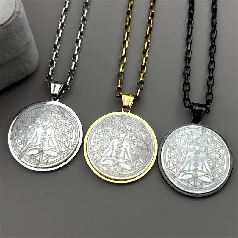 Buddhism Meditation Buddha Yoga 7 Chakra Pendant Necklace Women Men Stainless Steel Tree of Life Buddhist Reiki Chain Jewelry 
Buddhism Meditation Buddha Yoga 7 Chakra Pendant Necklace Women Men Stainless Steel Tree of Life Buddhist Reiki Chain Jewelry