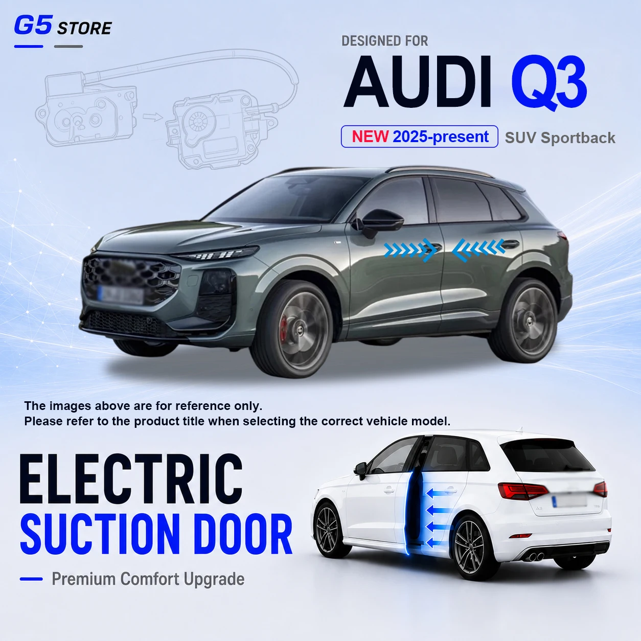 For Audi Q3 3rd Gen FJ 2025-present Car Electric Suction Door Power-assisted Closing Door Soft-close Function
For Audi Q3 3rd Gen FJ 2025-present Car Electric Suction Door Power-assisted Closing Door Soft-close Function