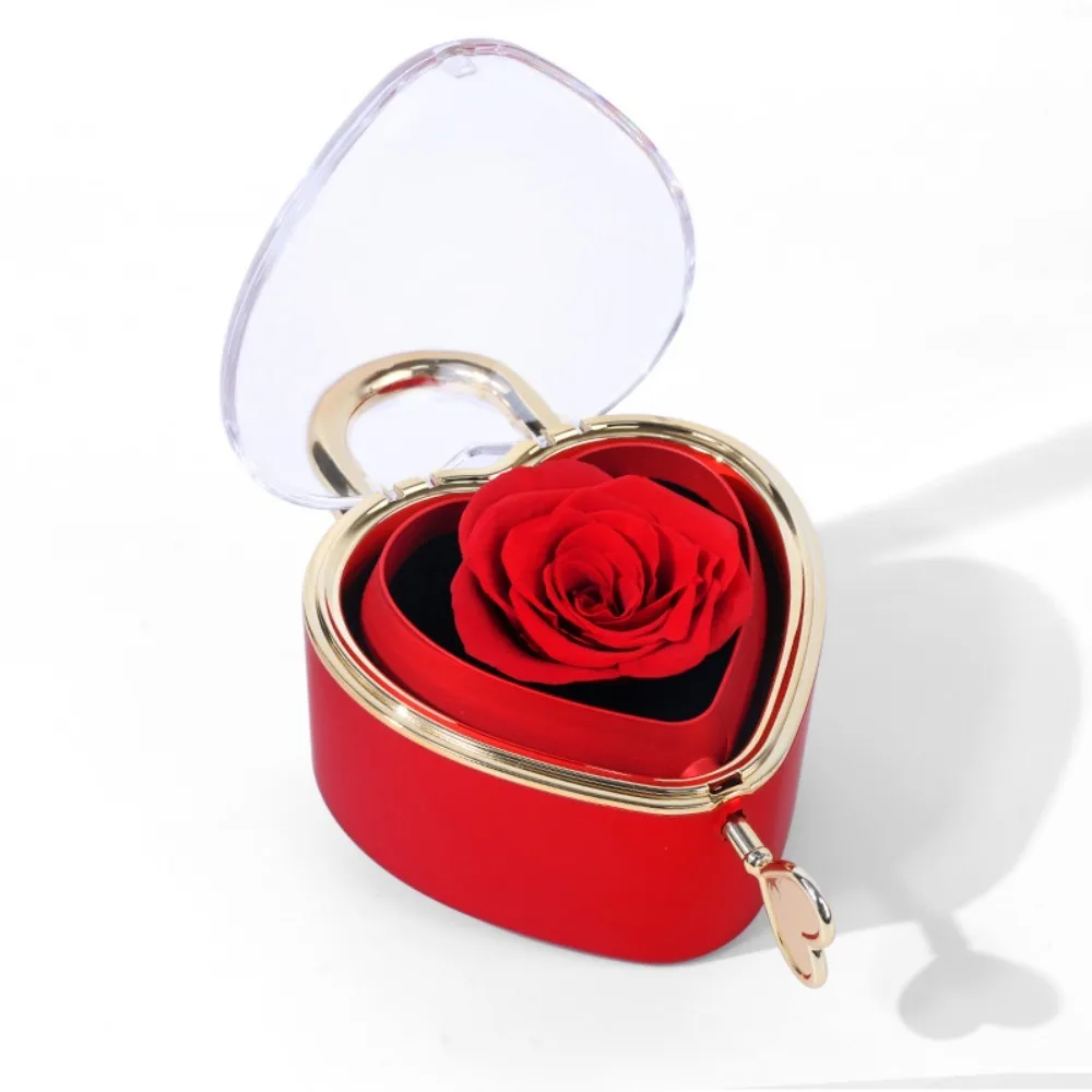Rotation Heart-shaped Padlock Jewelry Box Luxury Soap Rose Flower Finger Ring Box Organizer Ring Display
Rotation Heart-shaped Padlock Jewelry Box Luxury Soap Rose Flower Finger Ring Box Organizer Ring Display