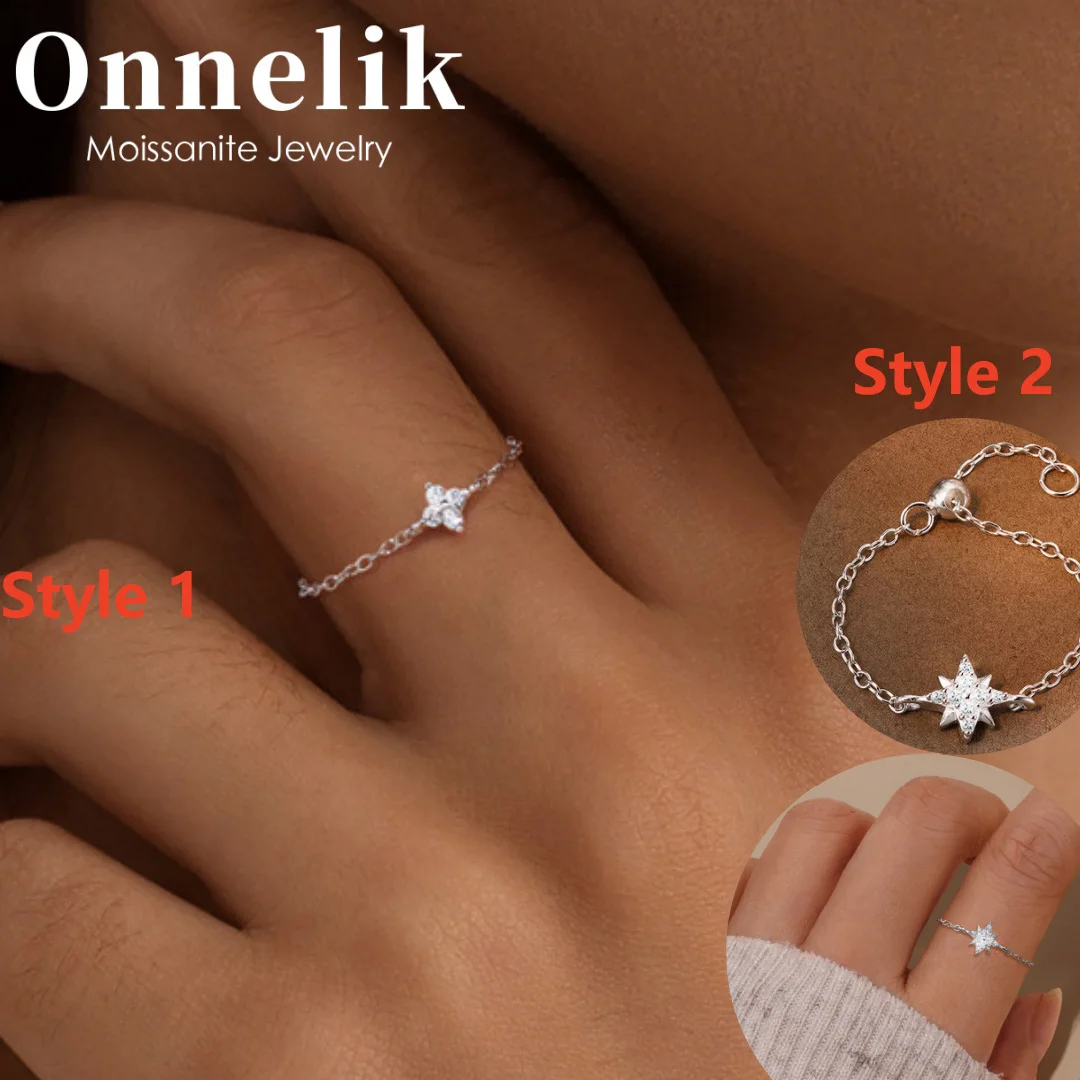 Кольцо Onnelik S925 из стерлингового серебра с четырехлистным клевером и звездой-октаграммой из муассанита, регулируемое, усовершенствованное, женский подарок
Кольцо Onnelik S925 из стерлингового серебра с четырехлистным клевером и звездой-октаграммой из муассанита, регулируемое, усовершенствованное, женский подарок