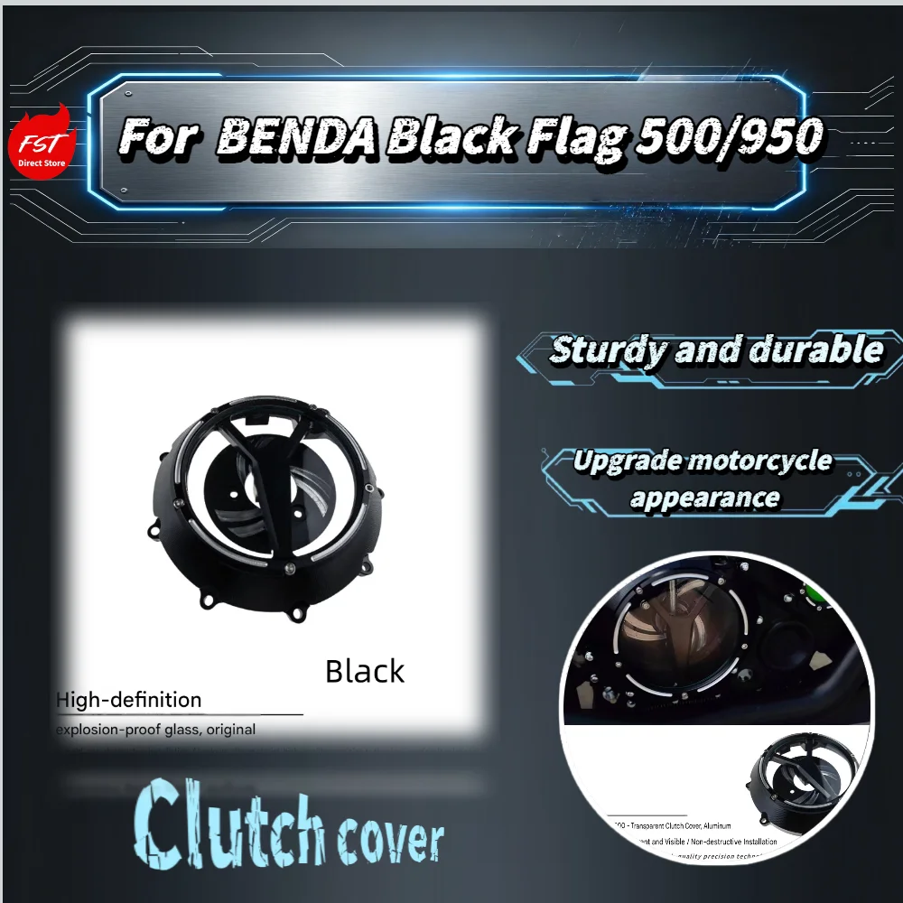 For Benda Dark Flag 500 950 CNC Aluminum Transparent Clutch Cover, Flywheel Engine Side Cover Decor Mod Accessories
For Benda Dark Flag 500 950 CNC Aluminum Transparent Clutch Cover, Flywheel Engine Side Cover Decor Mod Accessories