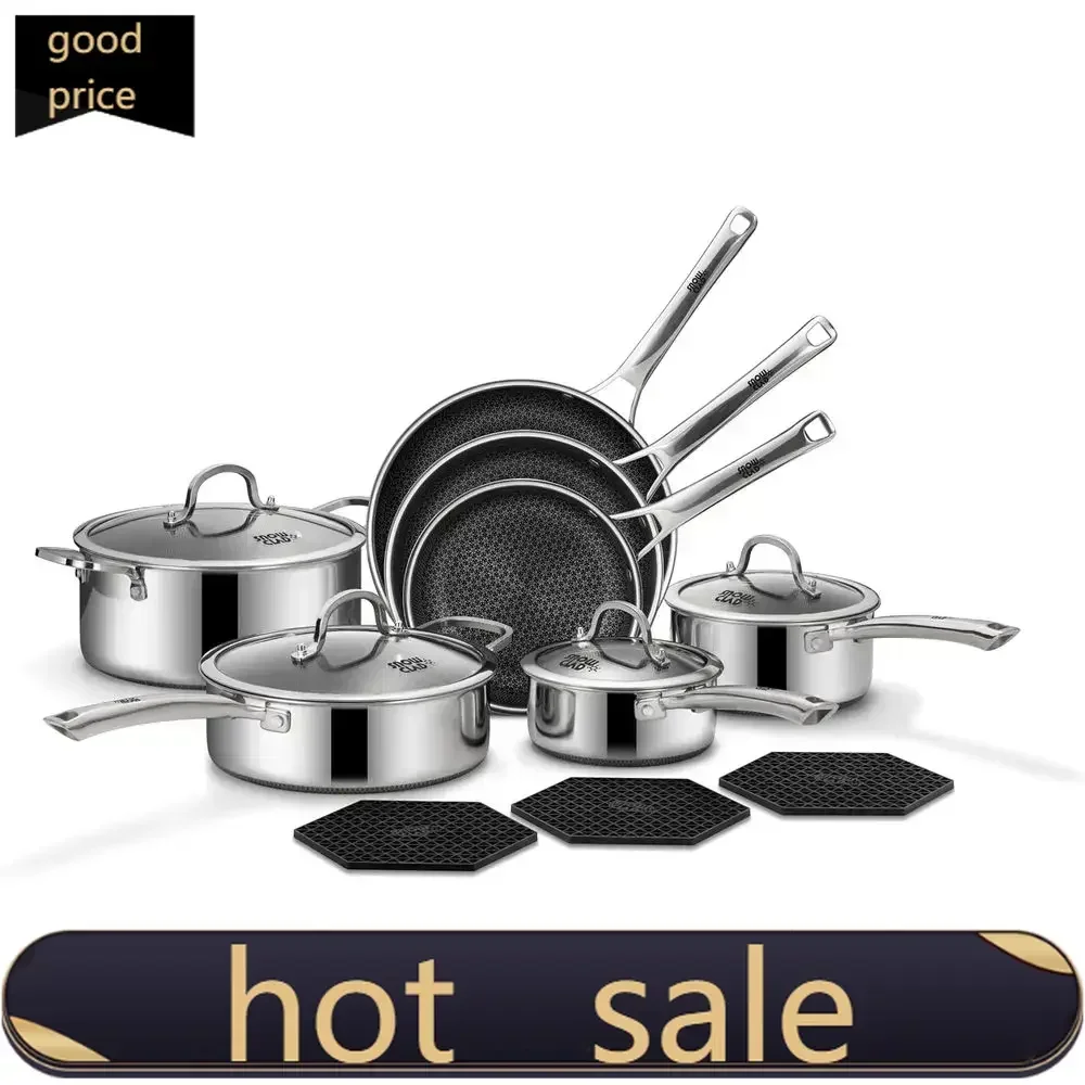 Activity price 5Popular14-Piece Non-Stick Hybrid Cookware Set: Frying Pans, Saute Pan, Stock Pot, Skillet, Induction Ready
Activity price 5Popular14-Piece Non-Stick Hybrid Cookware Set: Frying Pans, Saute Pan, Stock Pot, Skillet, Induction Ready