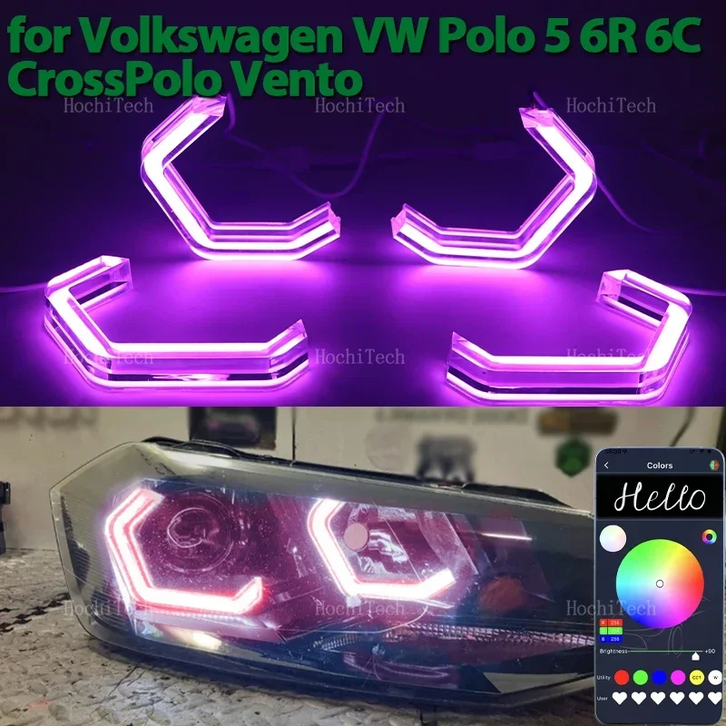 for Volkswagen VW Polo 5 6R 6C CrossPolo M4 Style RGB Ring Angel Eyes Phone APP control remote LED Tuning Headlight Light Rings
for Volkswagen VW Polo 5 6R 6C CrossPolo M4 Style RGB Ring Angel Eyes Phone APP control remote LED Tuning Headlight Light Rings