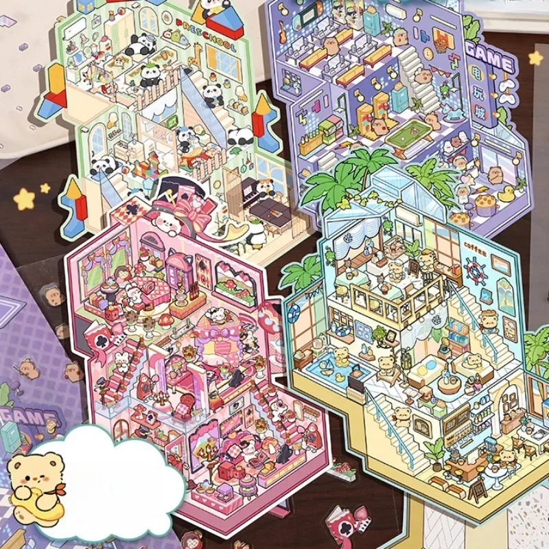 1 комплект, большие размеры, декор «сделай сам», наклейка для ландшафтного дизайна, миниатюрная милая мультяшная панда, кролик, сцена, сложенная наклейка, милые студенческие принадлежности
1 комплект, большие размеры, декор «сделай сам», наклейка для ландшафтного дизайна, миниатюрная милая мультяшная панда, кролик, сцена, сложенная наклейка, милые студенческие принадлежности