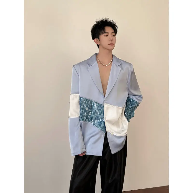 Men's Spring Summer Acetate Design Smooth iny Tassel irt Jaet Singer Performance Stage Costume Stand Fit Polyester F...
Men's Spring Summer Acetate Design Smooth iny Tassel irt Jaet Singer Performance Stage Costume Stand Fit Polyester F...