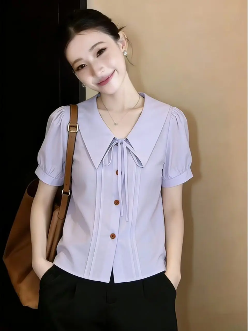 Summer 2026 Casual Loose Slimming Versatile Commute Short Sleeve Shirt Tie Waist Polyester Fiber Women's Fashion Shirt
Summer 2026 Casual Loose Slimming Versatile Commute Short Sleeve Shirt Tie Waist Polyester Fiber Women's Fashion Shirt