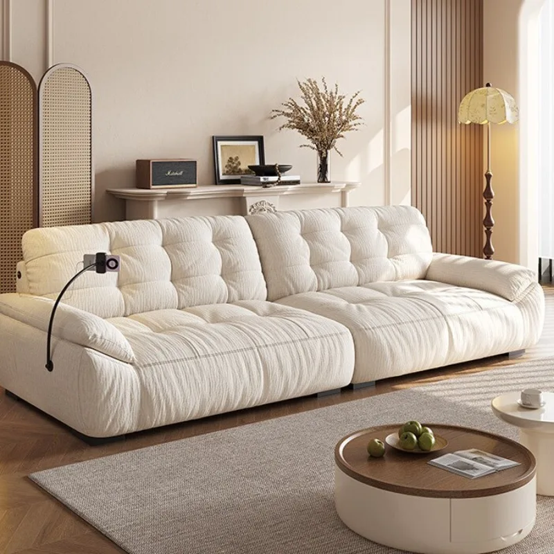 Cream style fabric sofa, living room 2025 new small apartment straight row cloud sofa, chenille
Cream style fabric sofa, living room 2025 new small apartment straight row cloud sofa, chenille