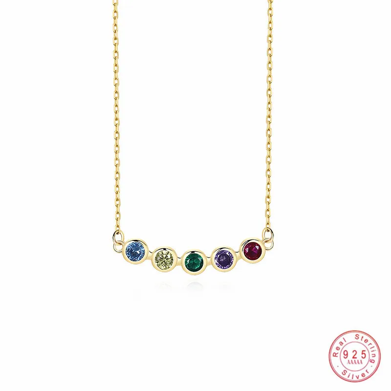 925 Sterling Silver Stacked Round Iridescent Zircons Pendant Necklace for Women Fashion Simple Vintage Jewelry
925 Sterling Silver Stacked Round Iridescent Zircons Pendant Necklace for Women Fashion Simple Vintage Jewelry