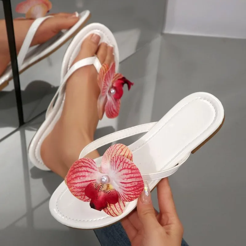 Fashion Orchid Decor Flip-flops Sandals Ladies Open Toe Flat Slippers Anti-slip Summer Beach Party Shoes Footwear
Fashion Orchid Decor Flip-flops Sandals Ladies Open Toe Flat Slippers Anti-slip Summer Beach Party Shoes Footwear