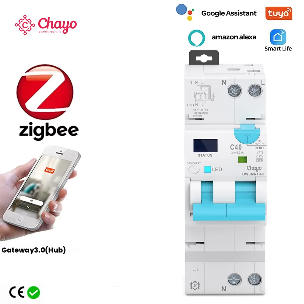 TONGOU ZigBee RCBO Adjustable Smart Circuit Breaker Residual Current Circuit breaker With Over Current and Leakage Protection
TONGOU ZigBee RCBO Adjustable Smart Circuit Breaker Residual Current Circuit breaker With Over Current and Leakage Protection