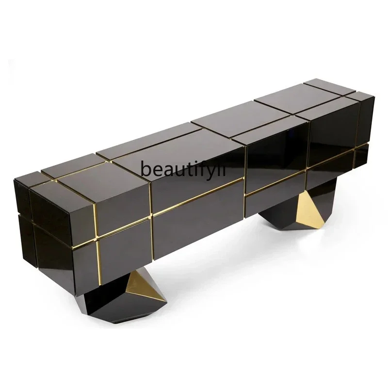Italian-Style Light Luxury Special-Shaped TV Cabinet Modern Floor Cabinet Minimalist Small Apartment Simple Modern TV Cabinet
Italian-Style Light Luxury Special-Shaped TV Cabinet Modern Floor Cabinet Minimalist Small Apartment Simple Modern TV Cabinet