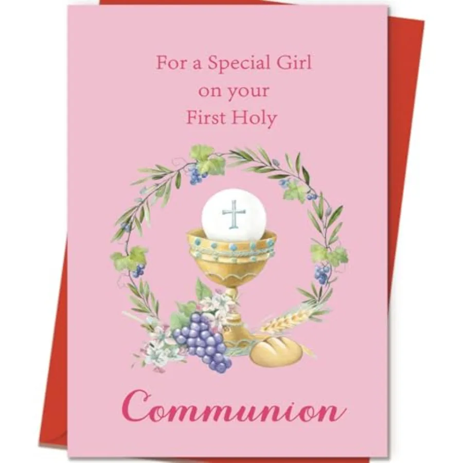 First Communion Card for Girls, First Holy Communion Gift Card, Keepsake Gift Age 7 9
First Communion Card for Girls, First Holy Communion Gift Card, Keepsake Gift Age 7 9