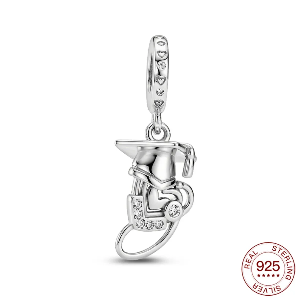 925 Sterling Silver Medical Stethoscope Charm Clear Academic Graduation Bead Fit Original Bracelets Jewelry Gifts For Woman
925 Sterling Silver Medical Stethoscope Charm Clear Academic Graduation Bead Fit Original Bracelets Jewelry Gifts For Woman