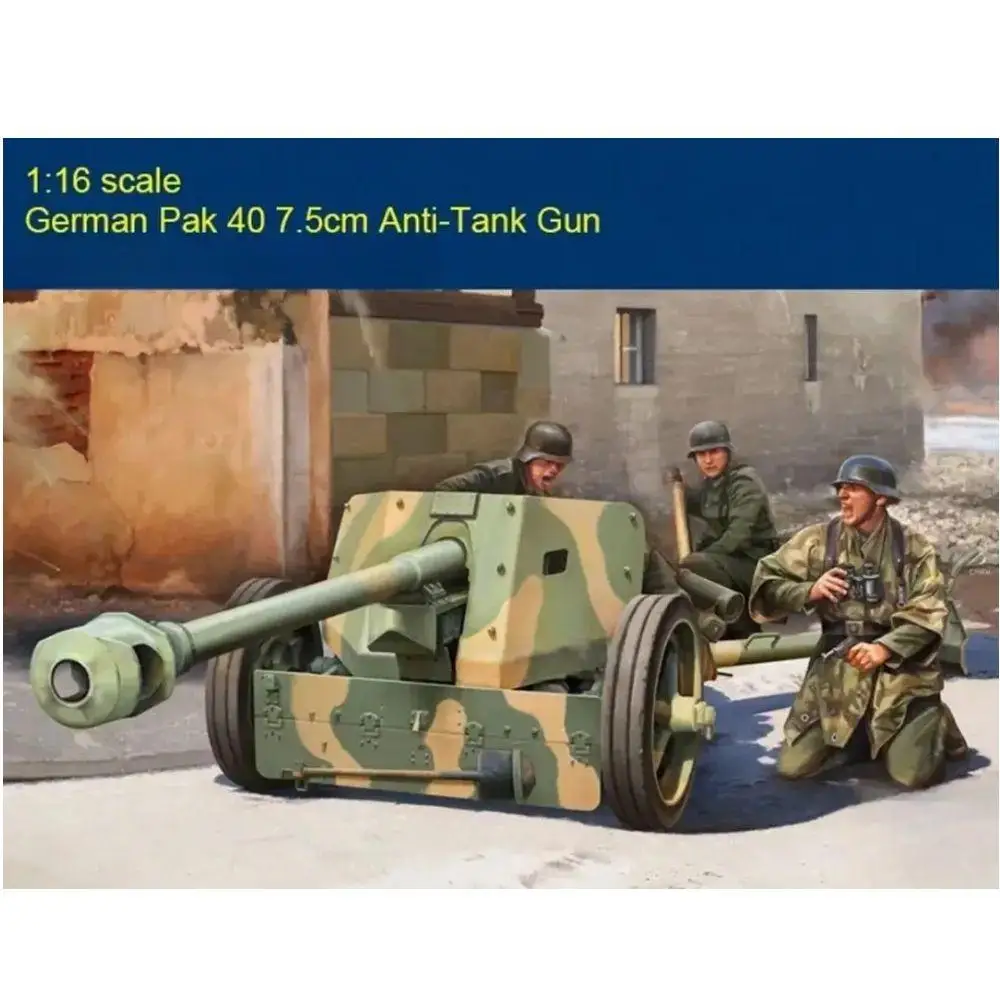 Trumpeter 61608, масштаб 1:16, немецкий комплект для сборки противотанкового пистолета Pak 40, 7,5 см, пластиковая модель
Trumpeter 61608, масштаб 1:16, немецкий комплект для сборки противотанкового пистолета Pak 40, 7,5 см, пластиковая модель