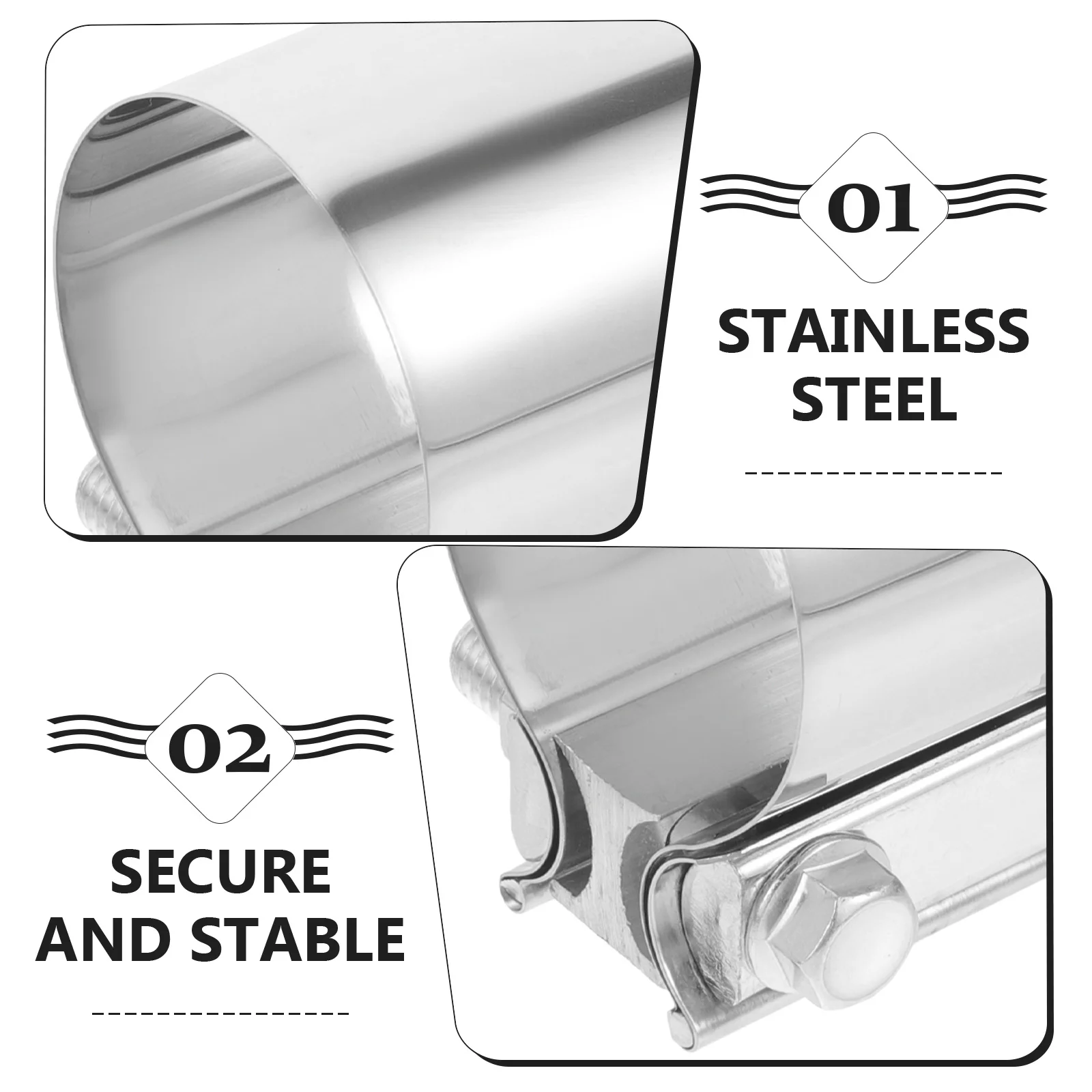 Stainless Steel 2.5 Inch Exhaust Clamp for Car Modification Strong Fastening Force Long Lifespan Universal Compatibility Repair
Stainless Steel 2.5 Inch Exhaust Clamp for Car Modification Strong Fastening Force Long Lifespan Universal Compatibility Repair