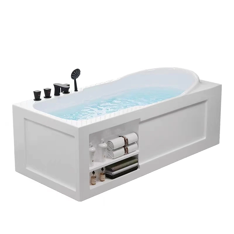 Household adult acrylic small apartment double skirt massage surfing smart bubble lights thermostatic bathtub
Household adult acrylic small apartment double skirt massage surfing smart bubble lights thermostatic bathtub