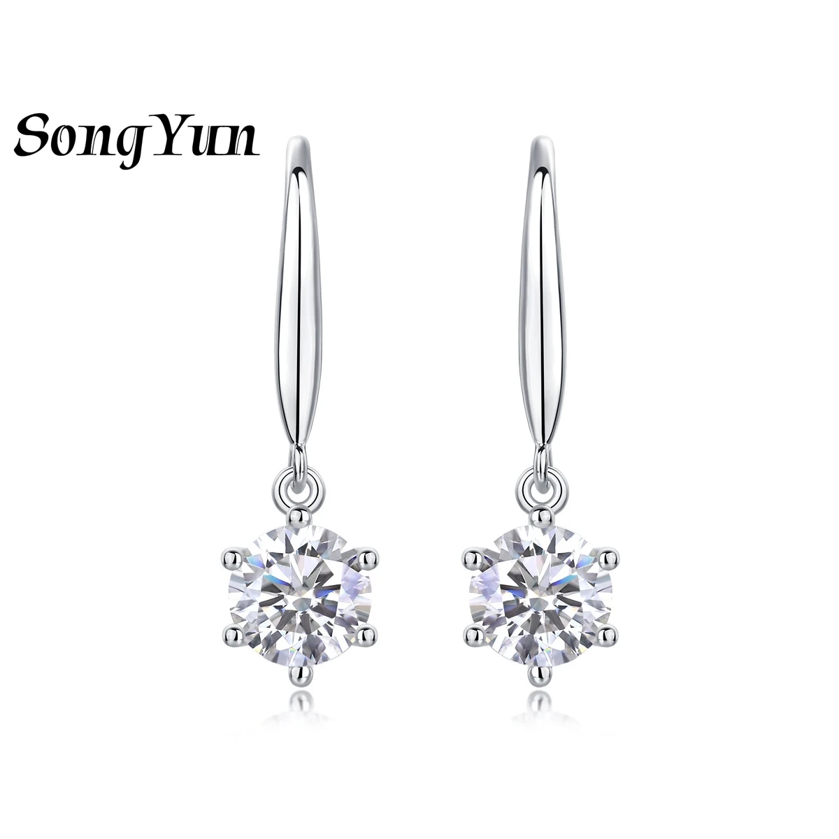 SONGYUN Brand Jewelry 925 Sterling Silver Earrings Moissanite Diamond Ear Pin Bridal Women 18K Gold Plated SYT Patent Earring
SONGYUN Brand Jewelry 925 Sterling Silver Earrings Moissanite Diamond Ear Pin Bridal Women 18K Gold Plated SYT Patent Earring