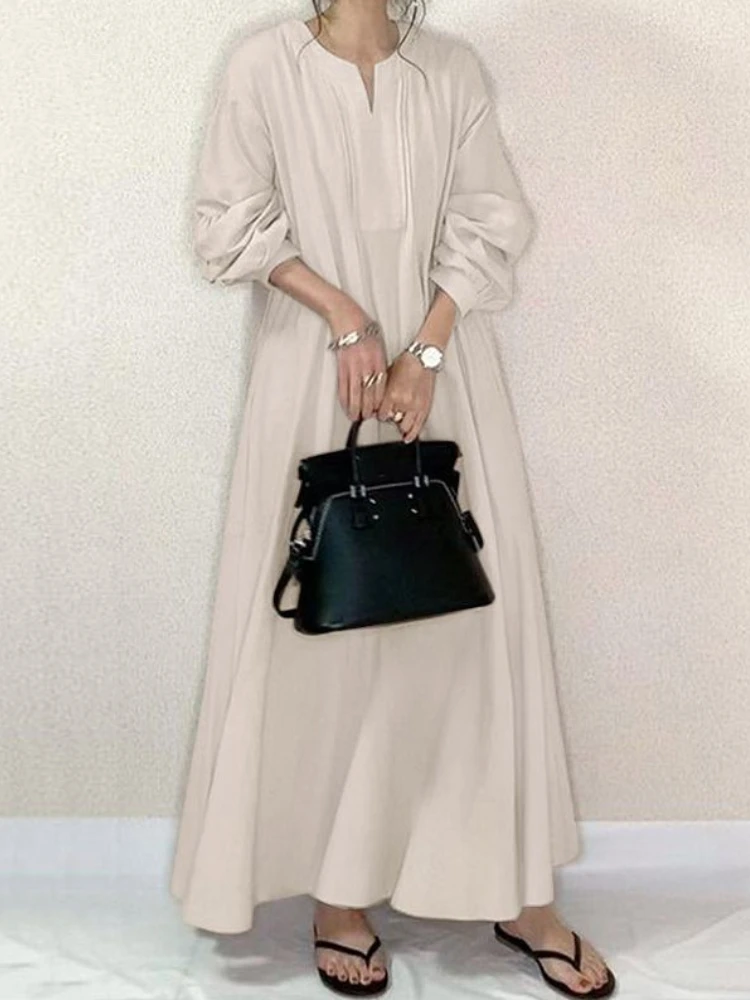 Dresses for Women 2023 Spring and Autumn Cotton Linen Casual Dress Loose Round Neck Long Sleeve Long Over-the-Knee Dress Robe
Dresses for Women 2023 Spring and Autumn Cotton Linen Casual Dress Loose Round Neck Long Sleeve Long Over-the-Knee Dress Robe
