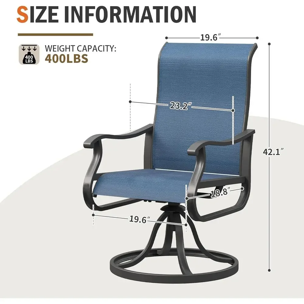 Activity ProductPatio Swivel Dining Chairs Set O 4, Outdoor Swivel Chairs Patio High Back With All Weather Textilene Metal Rocki
Activity ProductPatio Swivel Dining Chairs Set O 4, Outdoor Swivel Chairs Patio High Back With All Weather Textilene Metal Rocki
