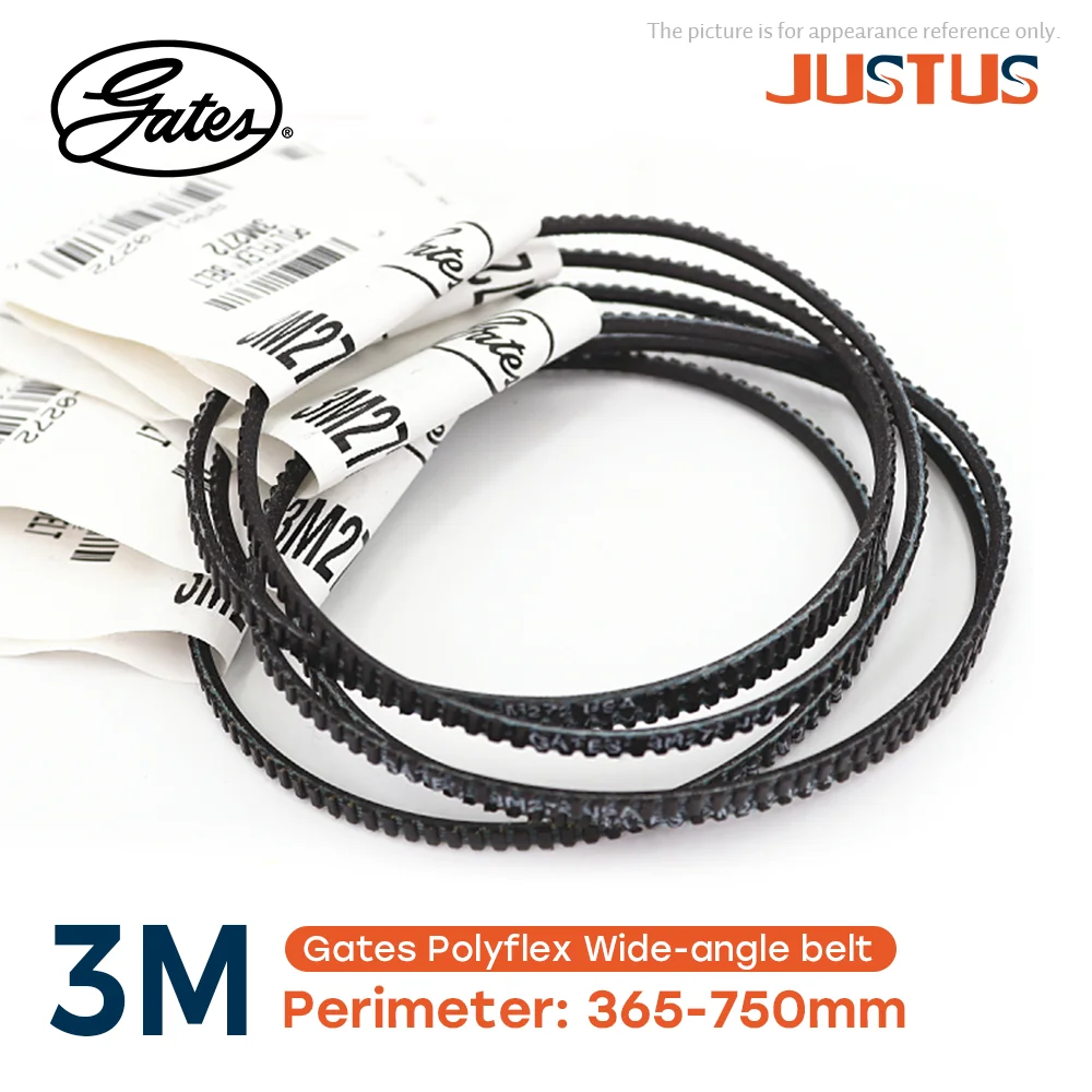Gates Polyflex Wide-angle belt 3M-365/375/387/400/412/425/437/450/462/475/487/500/515 - 710/730/750mm Transmission Triangle Belt
Gates Polyflex Wide-angle belt 3M-365/375/387/400/412/425/437/450/462/475/487/500/515 - 710/730/750mm Transmission Triangle Belt