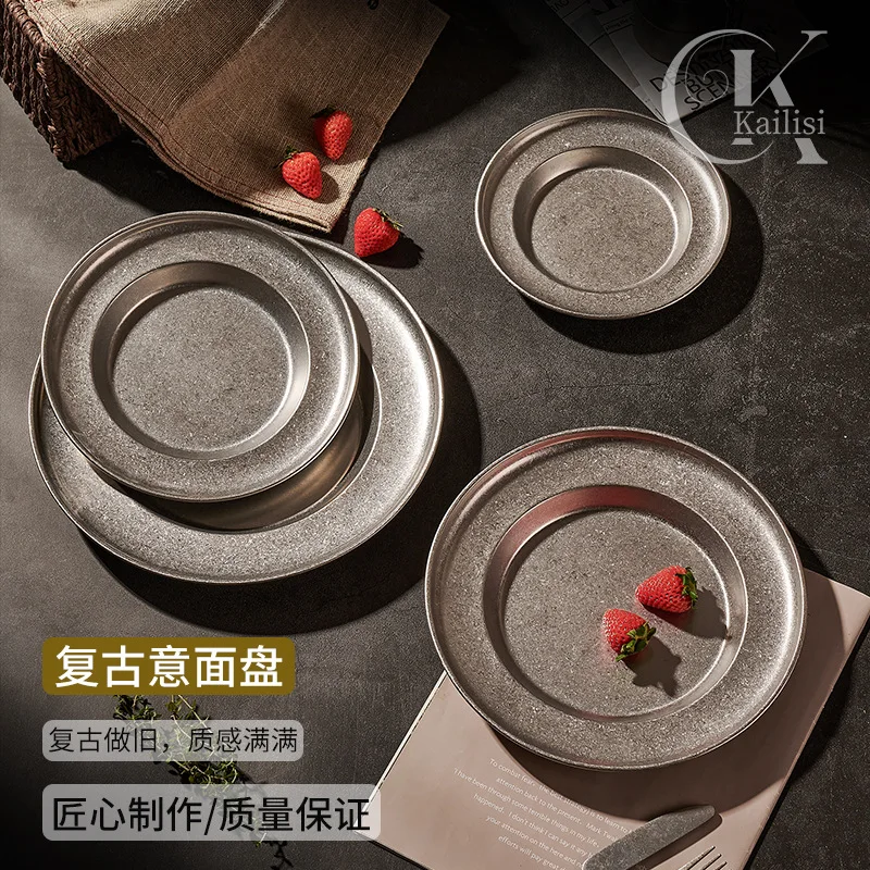 Stainless steel snowflake retro style straw hat plate deepened pasta round plate western borscht plate barbecue tray
Stainless steel snowflake retro style straw hat plate deepened pasta round plate western borscht plate barbecue tray