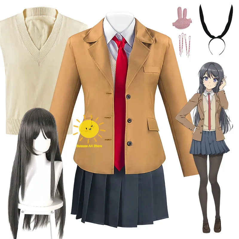 Anime Sakurajima Mai Cosplay Rascal Does Not Dream of Bunny Girl Senpai Cosplay Costumes Mai Suits Wig Halloween Cos Adult Women
Anime Sakurajima Mai Cosplay Rascal Does Not Dream of Bunny Girl Senpai Cosplay Costumes Mai Suits Wig Halloween Cos Adult Women