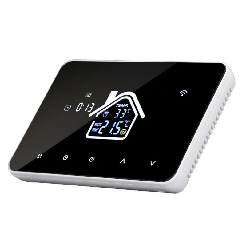 Термостат для подогрева пола, 16 А, 4,3-дюймовый сенсорный экран, высокоточный контроллер домашней температуры AC230V без версии Wi-Fi 
Термостат для подогрева пола, 16 А, 4,3-дюймовый сенсорный экран, высокоточный контроллер домашней температуры AC230V без версии Wi-Fi